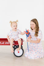 Vintage Flags Smocked Ruffle Dress by Mila & Rose ®