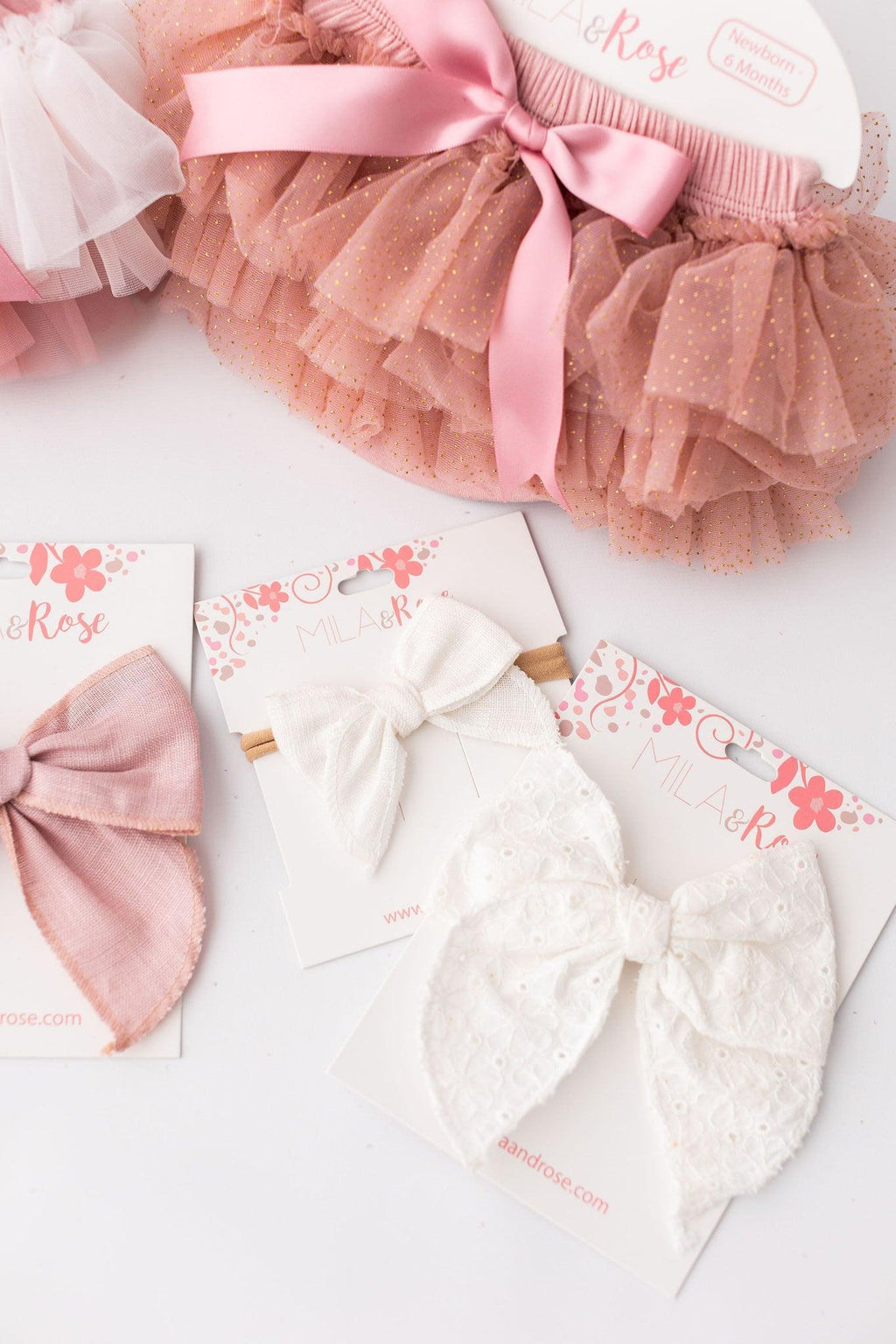Vintage Pink & Gold Glitter Ruffle Tutu Bloomer by Mila & Rose ®