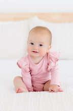 Vintage Pink L/S Flutter Bodysuit by Mila & Rose ®