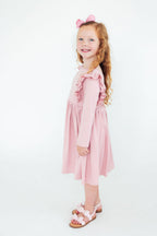 Vintage Pink L/S Ruffle Twirl Dress by Mila & Rose ®