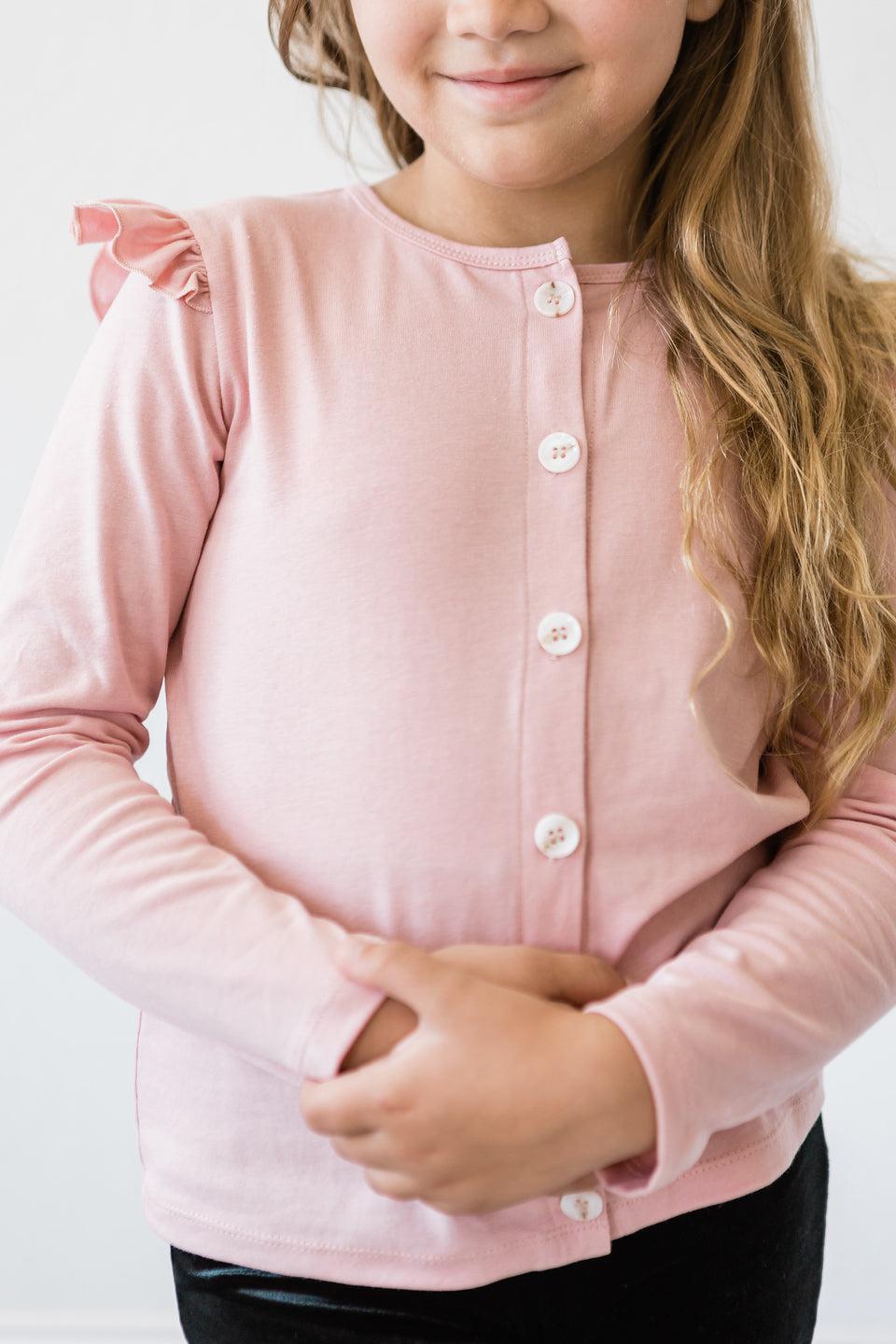 Vintage Pink Ruffle Cardigan by Mila & Rose ®