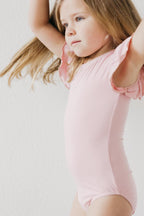 Vintage Pink S/S Flutter Sleeve Leotard by Mila & Rose ®