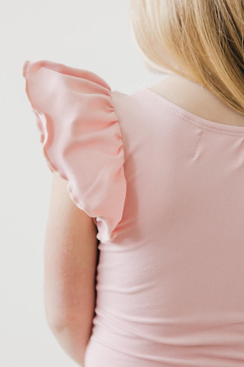 Vintage Pink S/S Flutter Sleeve Leotard by Mila & Rose ®