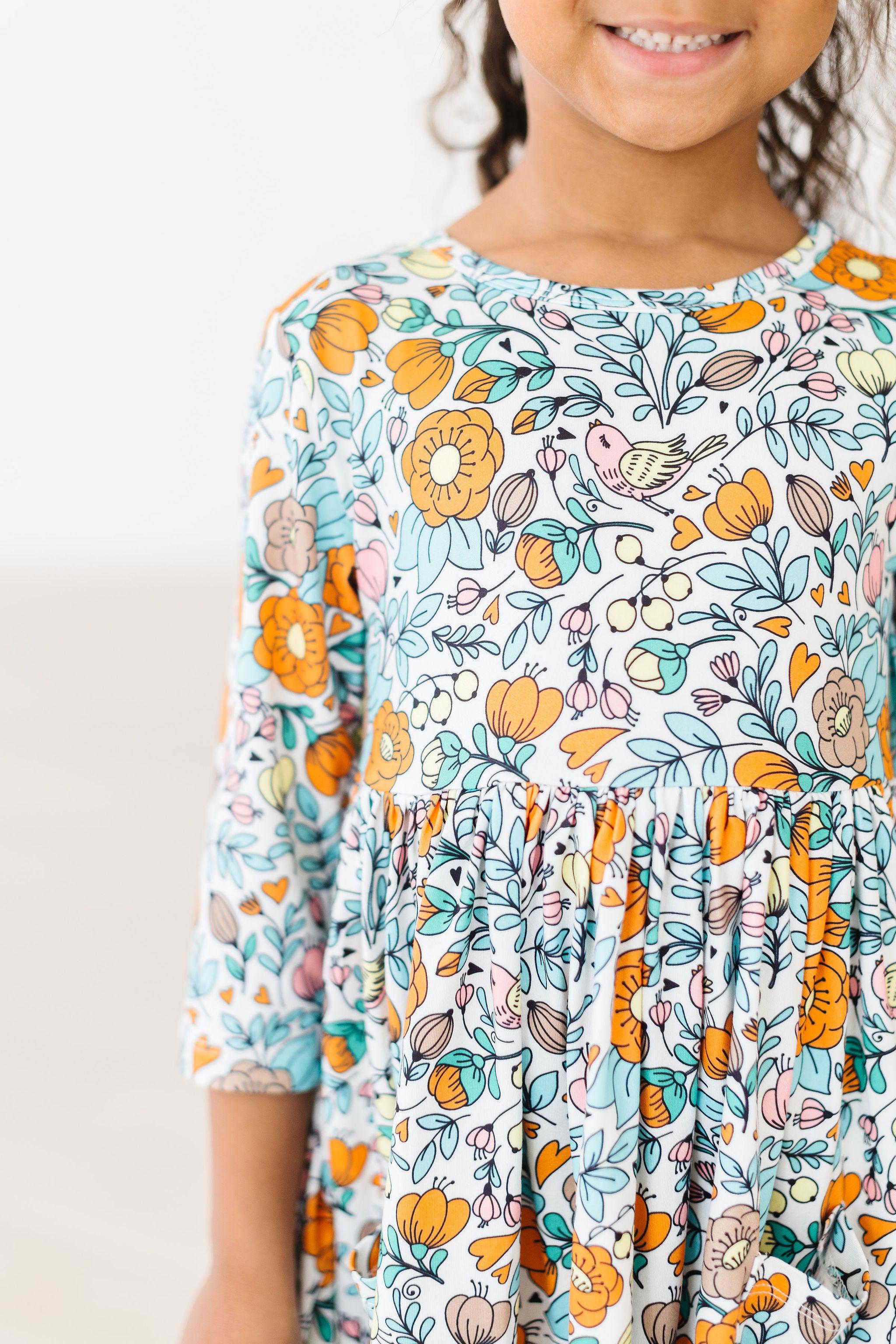 Vintage Vibes 3/4 Pocket Twirl Dress by Mila & Rose ®