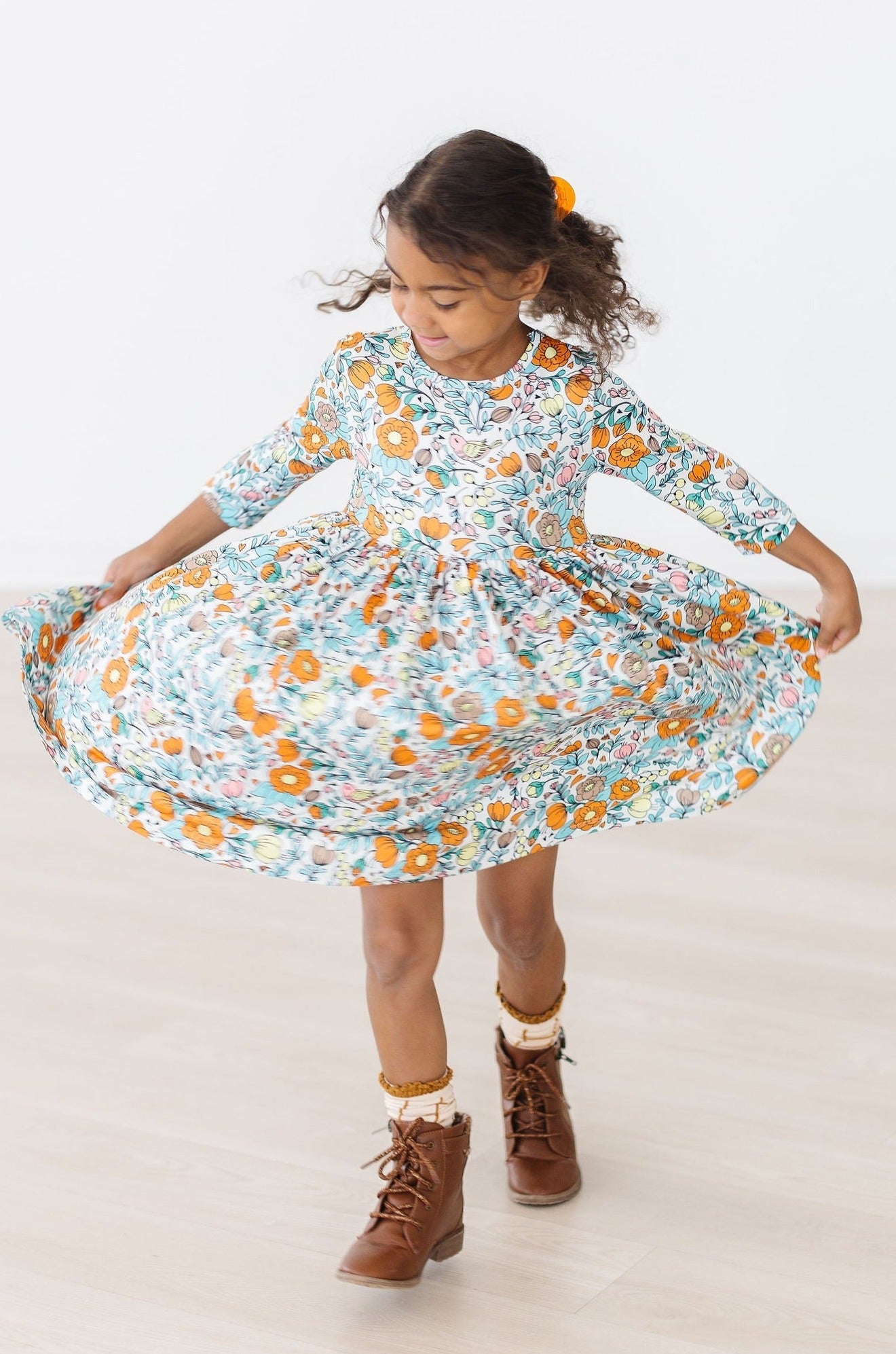 Vintage Vibes 3/4 Pocket Twirl Dress by Mila & Rose ®