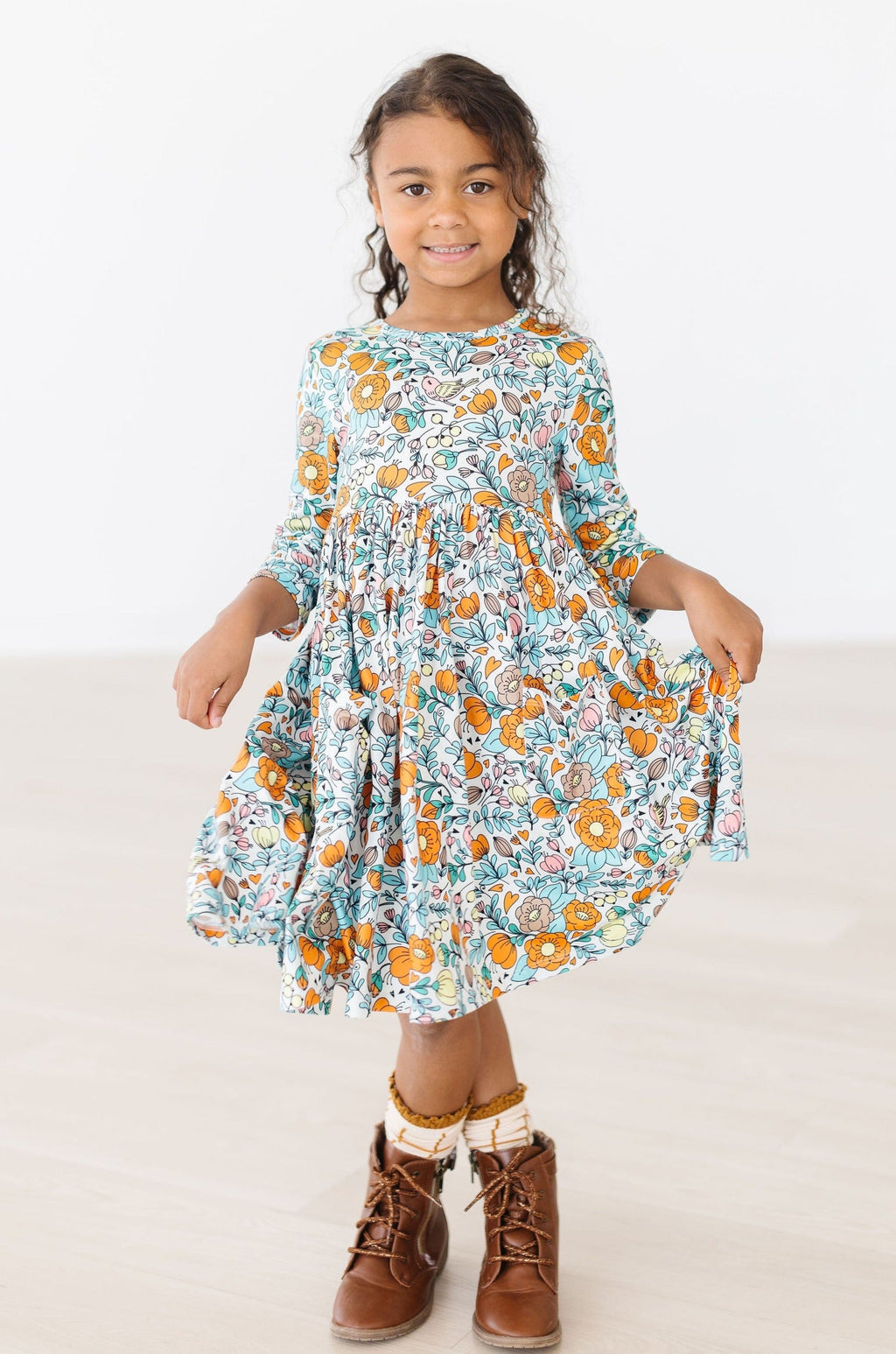 Vintage Vibes 3/4 Pocket Twirl Dress by Mila & Rose ®