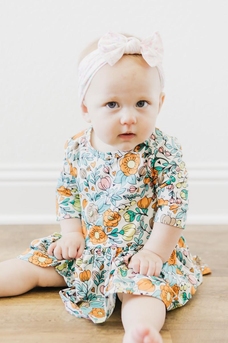 Vintage Vibes 3/4 Sleeve Twirl Bodysuit by Mila & Rose ®