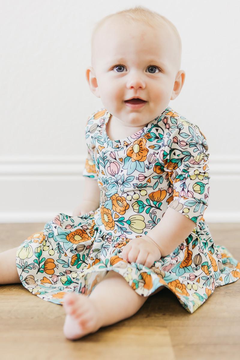 Vintage Vibes 3/4 Sleeve Twirl Bodysuit by Mila & Rose ®