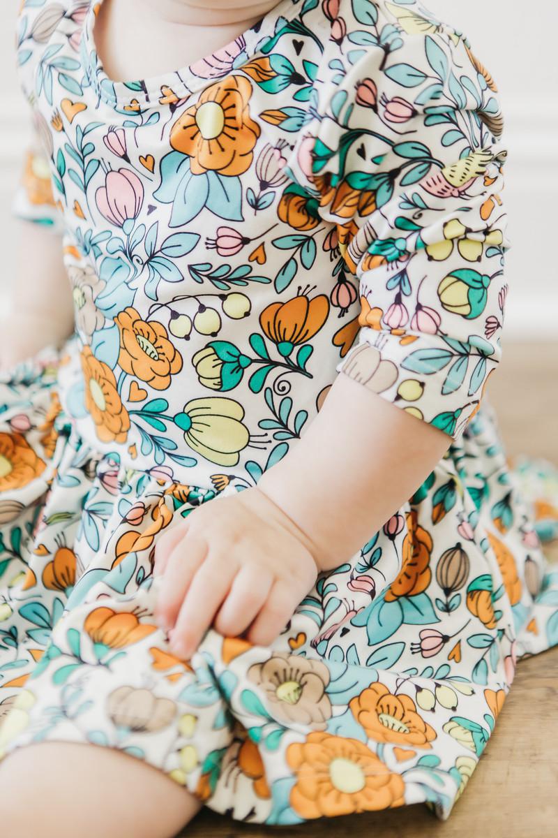Vintage Vibes 3/4 Sleeve Twirl Bodysuit by Mila & Rose ®