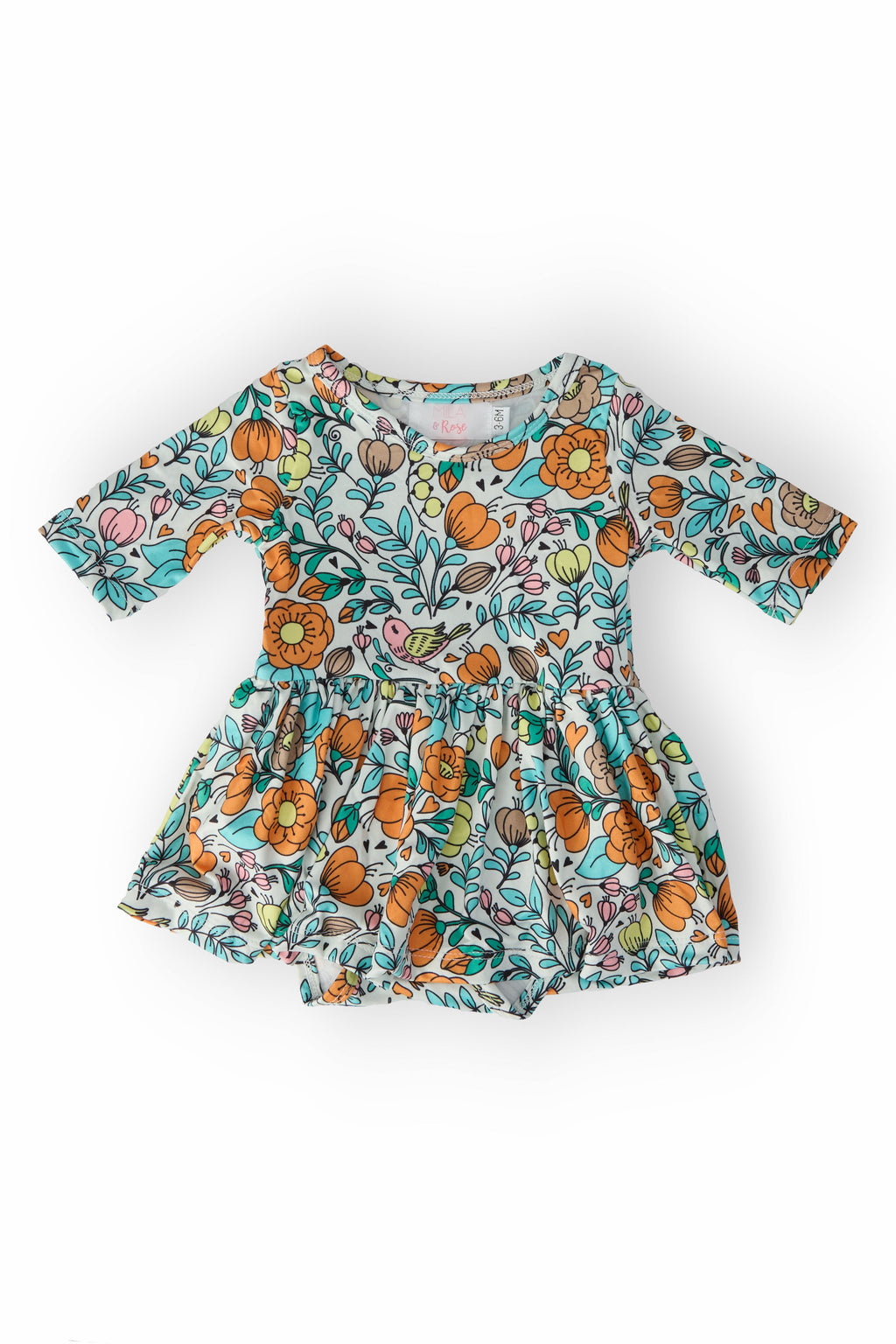 Vintage Vibes 3/4 Sleeve Twirl Bodysuit by Mila & Rose ®