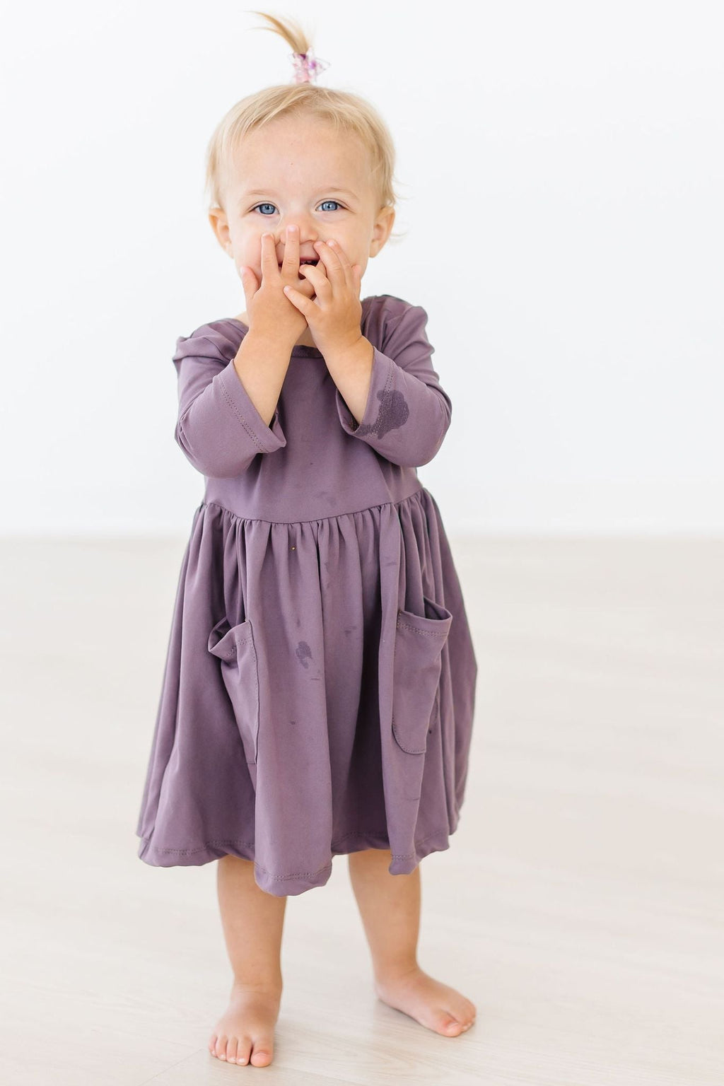 Vintage Violet 3/4 Sleeve Pocket Twirl Dress by Mila & Rose ®