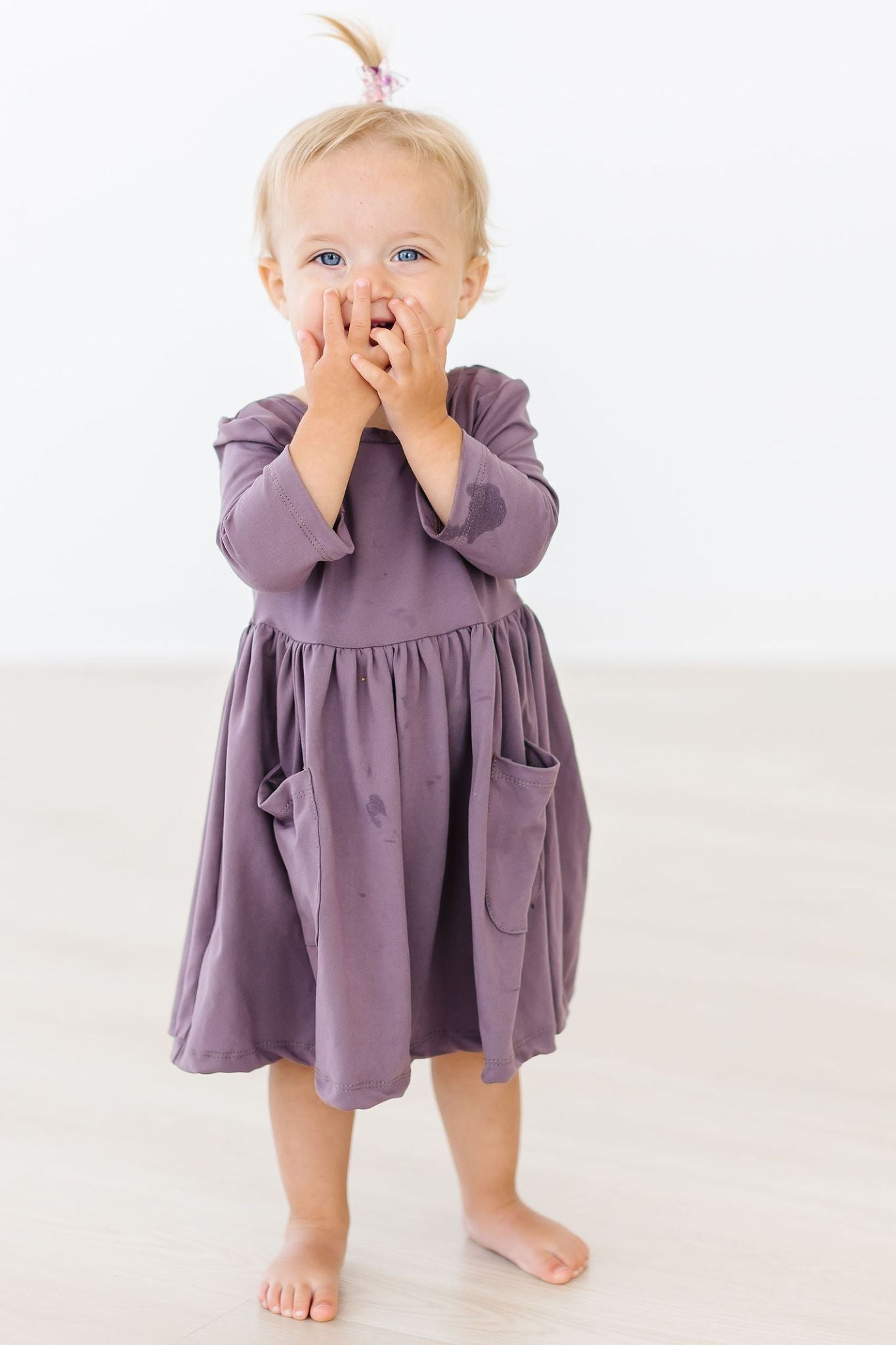 Vintage Violet 3/4 Sleeve Pocket Twirl Dress by Mila & Rose ®