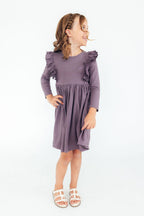 Vintage Violet L/S Ruffle Twirl Dress by Mila & Rose ®