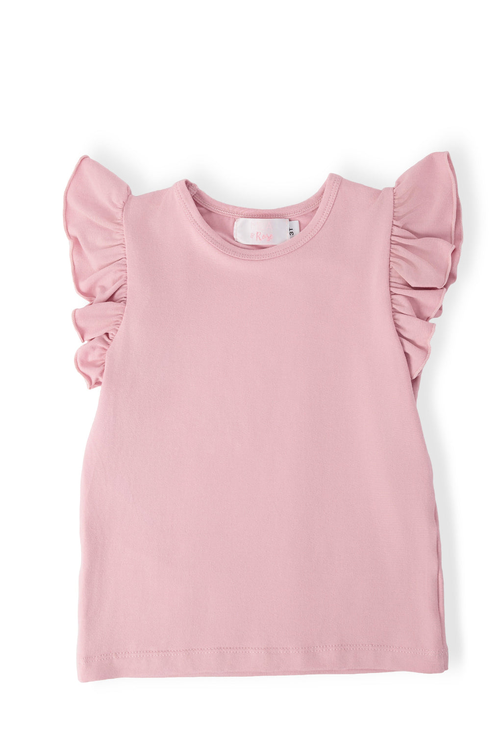 Vintage Pink S/S Ruffle Tee by Mila & Rose ®