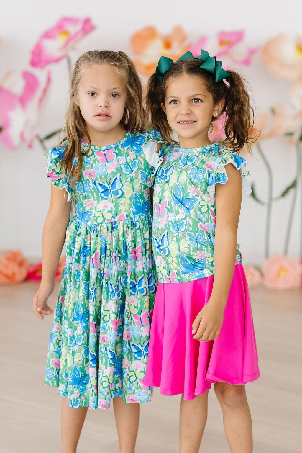 Watercolor Butterflies Flutter Sleeve Twirl Dress by Mila & Rose ®