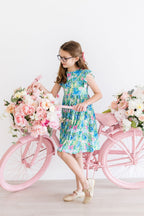 Watercolor Butterflies Flutter Sleeve Twirl Dress by Mila & Rose ®