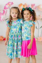 Watercolor Butterflies S/S Ruffle Tee by Mila & Rose ®