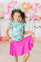 Watercolor Butterflies S/S Ruffle Tee by Mila & Rose ®