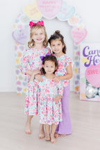 Watercolor Hearts S/S Ruffle Tee by Mila & Rose ®