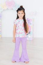 Watercolor Hearts S/S Ruffle Tee by Mila & Rose ®
