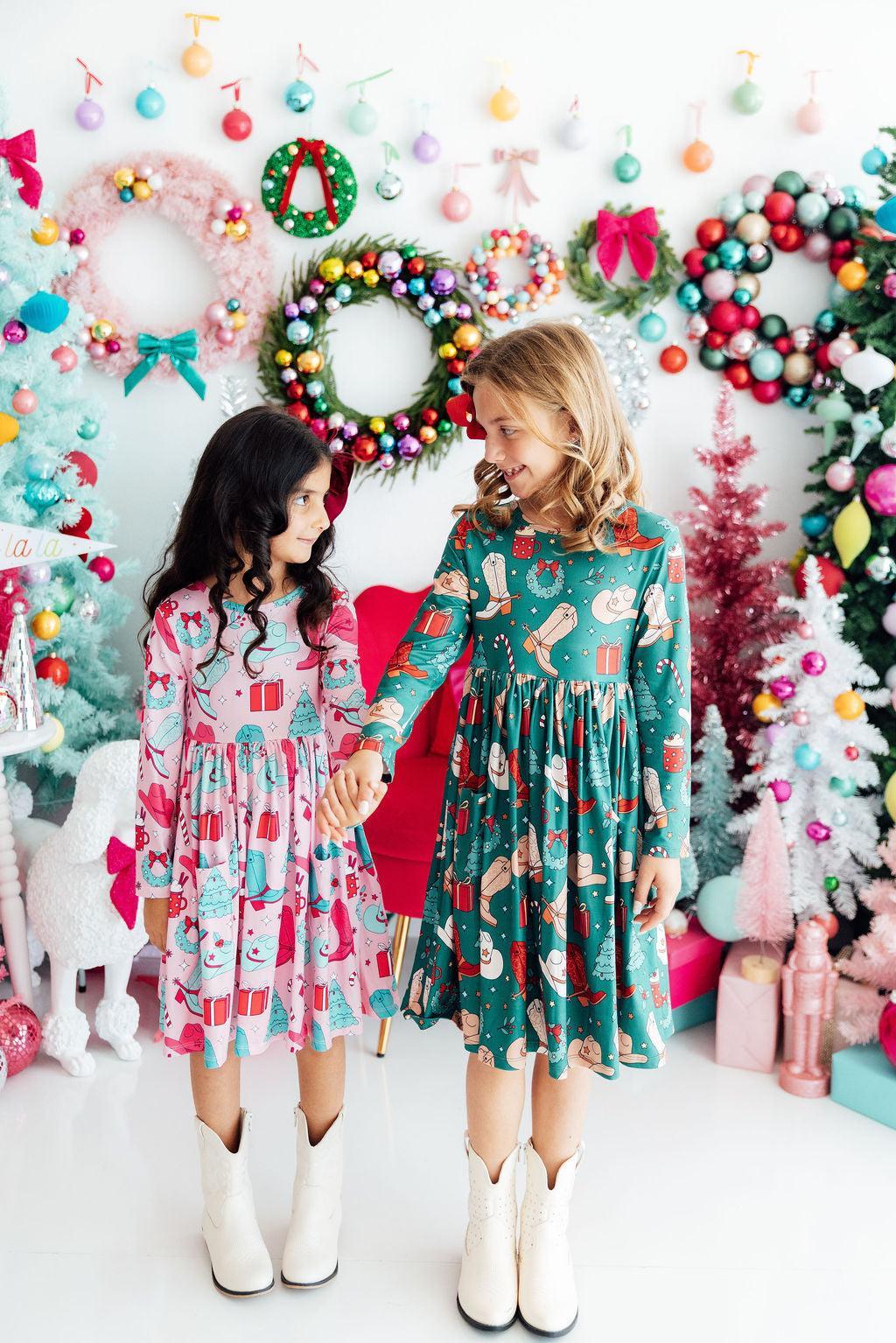Western Wonderland L/S Pocket Twirl Dress by Mila & Rose ®