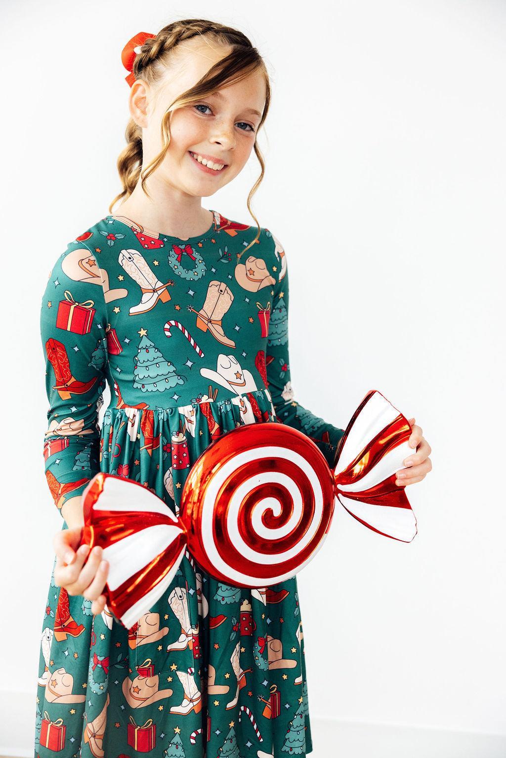 Western Wonderland L/S Pocket Twirl Dress by Mila & Rose ®