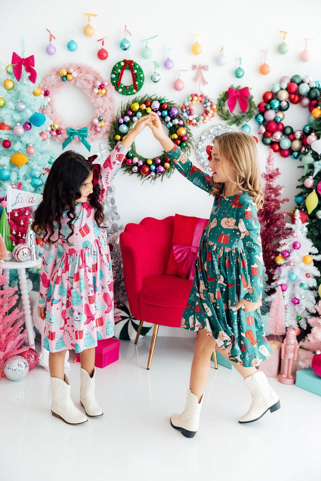 Western Wonderland L/S Pocket Twirl Dress by Mila & Rose ®