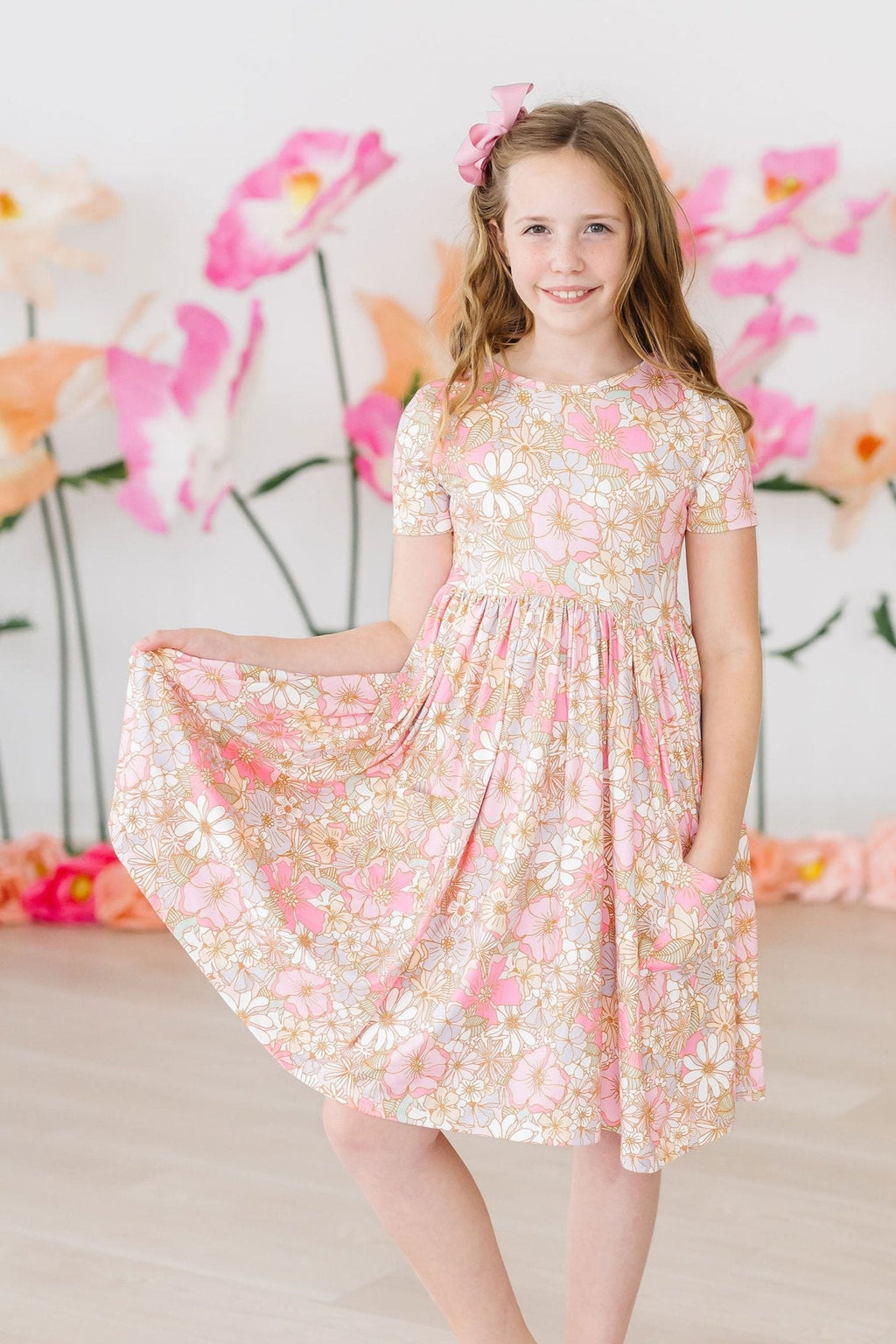 What's Up Buttercup S/S Pocket Twirl Dress by Mila & Rose ®