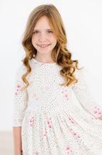 SALE Whimsical Wildflowers 3/4 Sleeve Pocket Twirl Dress by Mila & Rose ®