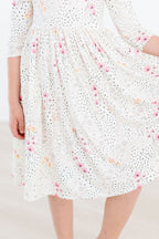 SALE Whimsical Wildflowers 3/4 Sleeve Pocket Twirl Dress by Mila & Rose ®