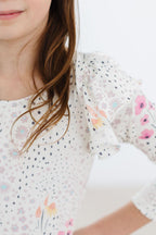 Whimsical Wildflowers L/S Flutter Sleeve Leotard by Mila & Rose ®