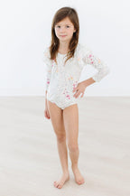 Whimsical Wildflowers L/S Flutter Sleeve Leotard by Mila & Rose ®