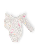 Whimsical Wildflowers L/S Flutter Sleeve Leotard by Mila & Rose ®