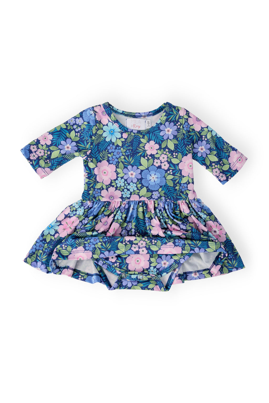 Whimsy 3/4 Sleeve Twirl Bodysuit by Mila & Rose ®