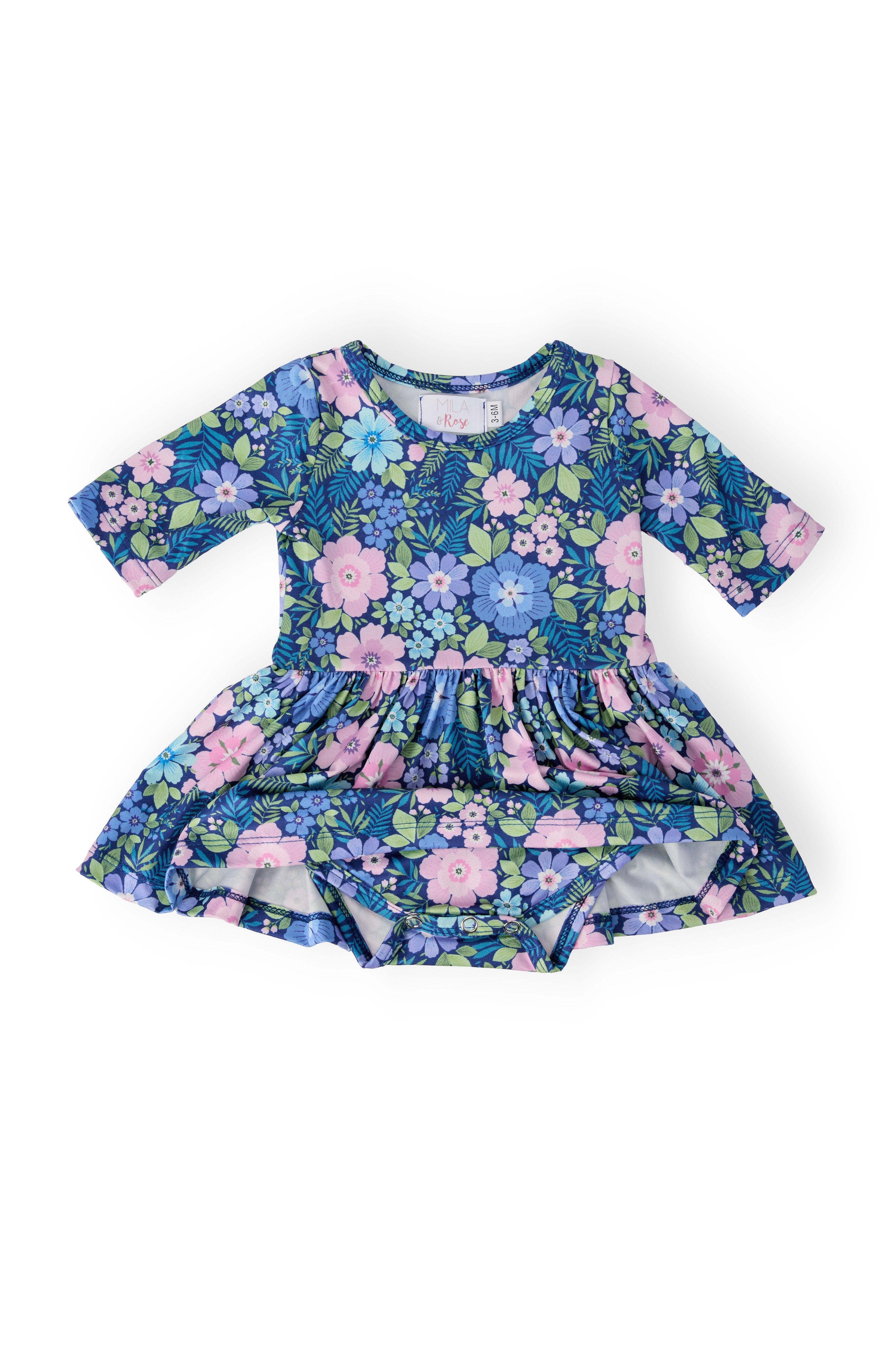 Whimsy 3/4 Sleeve Twirl Bodysuit by Mila & Rose ®