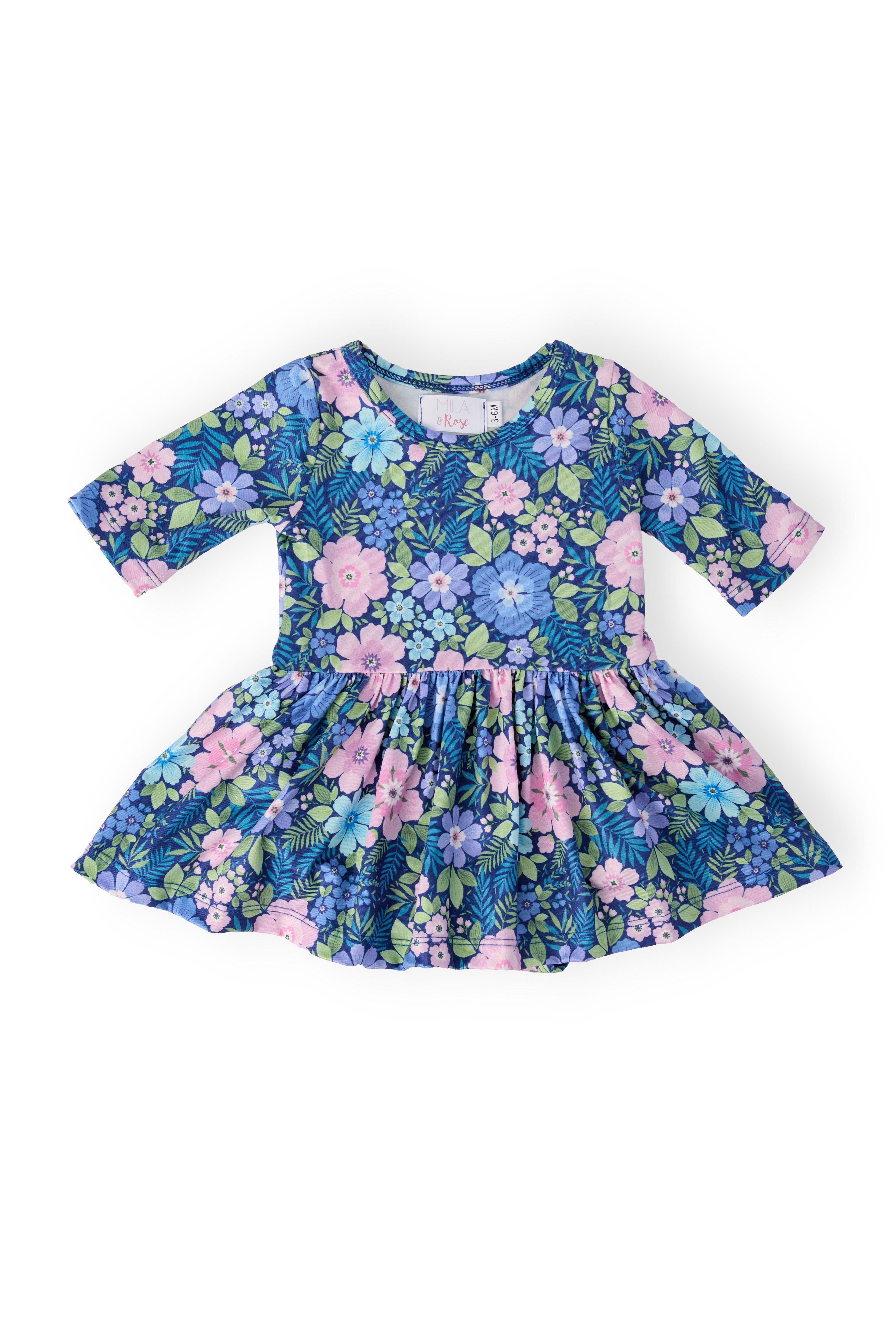 Whimsy 3/4 Sleeve Twirl Bodysuit by Mila & Rose ®