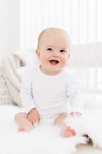White L/S Flutter Bodysuit by Mila & Rose ®