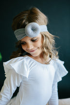 White L/S Flutter Sleeve Leotard by Mila & Rose ®