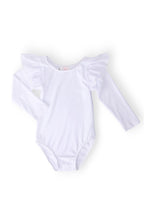 White L/S Flutter Sleeve Leotard by Mila & Rose ®