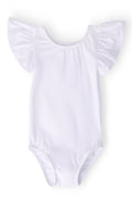 White S/S Flutter Sleeve Leotard by Mila & Rose ®
