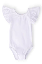 White S/S Flutter Sleeve Leotard by Mila & Rose ®