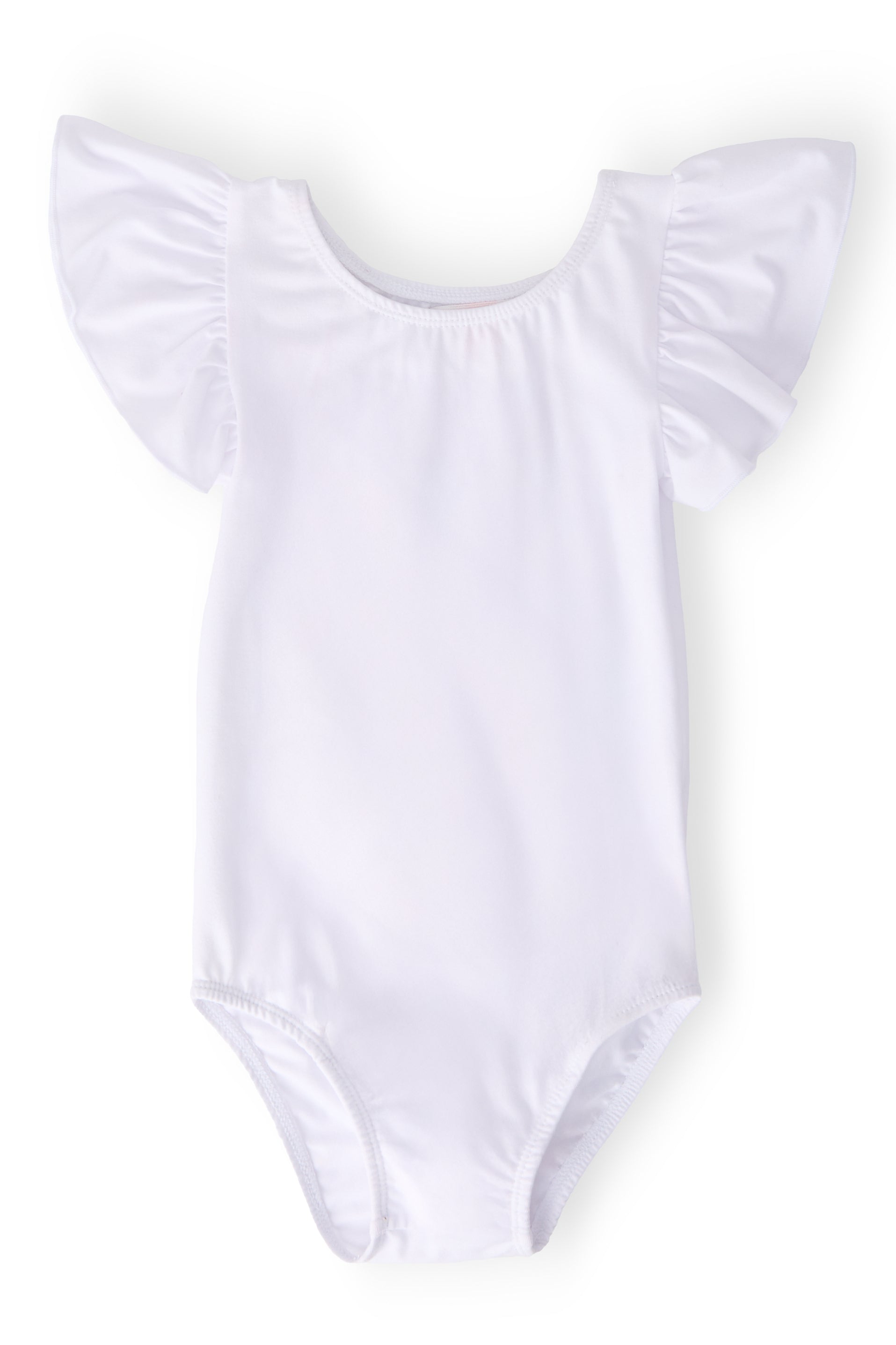 White S/S Flutter Sleeve Leotard by Mila & Rose ®