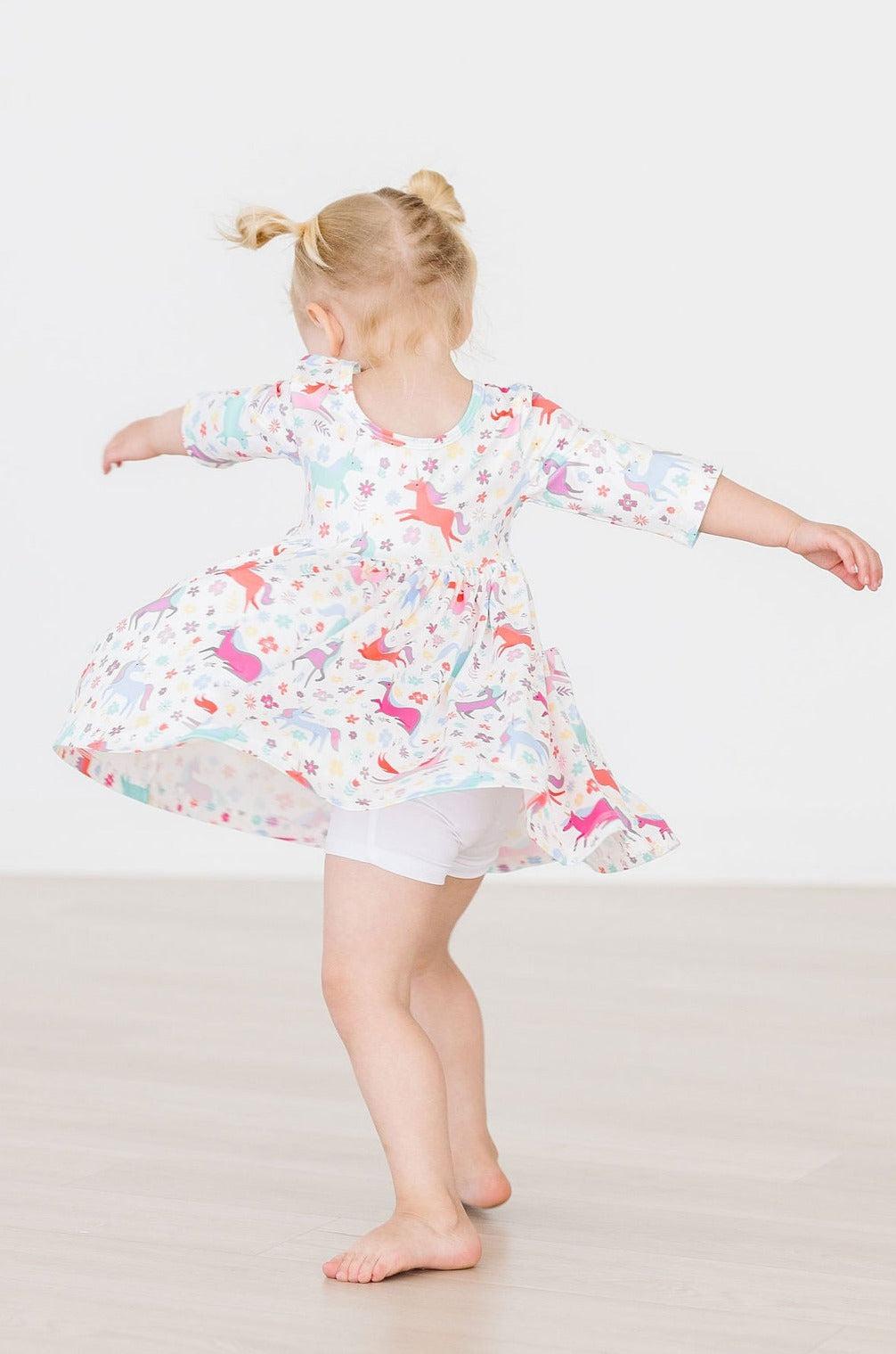 White Twirl Shorts by Mila & Rose ®