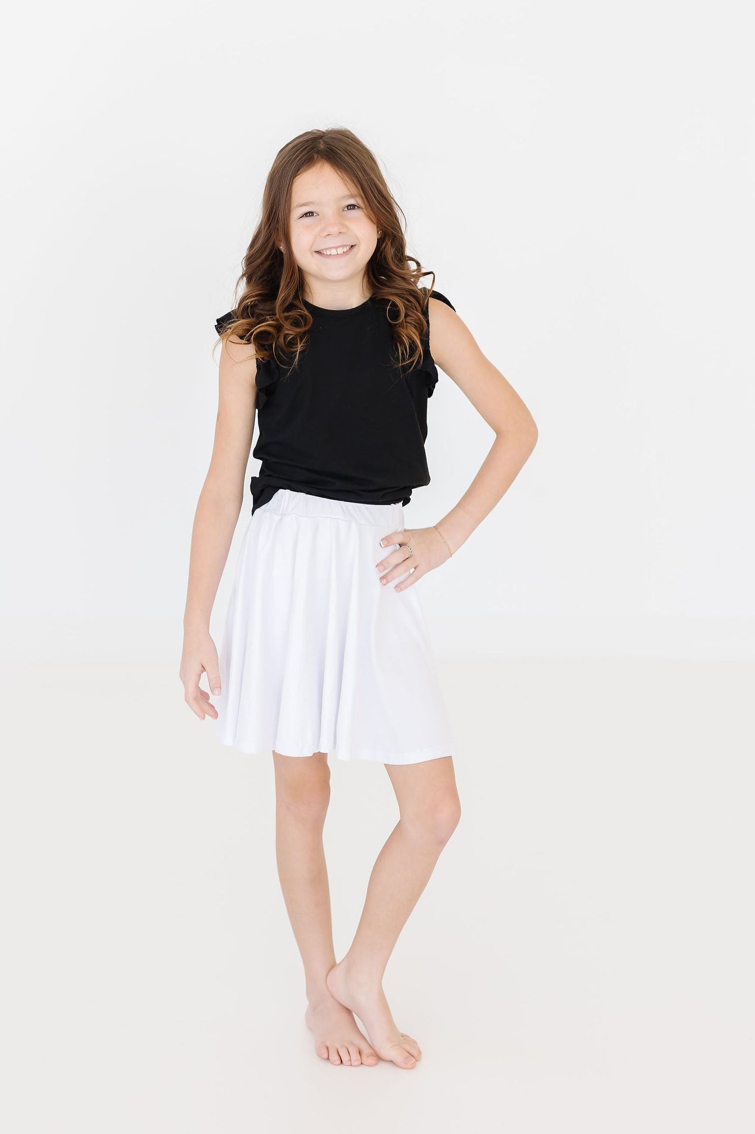 White Twirl Skort by Mila & Rose ®