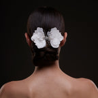 White Butterfly Flower Hair Comb by Bridal Port