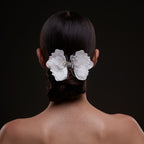 White Butterfly Flower Hair Comb by Bridal Port