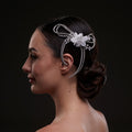 White Crystal & Pearl Hair Comb by Bridal Port