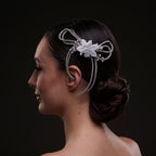 White Crystal & Pearl Hair Comb by Bridal Port
