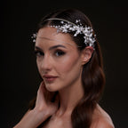White Floral Bridal Hair Band by Bridal Port