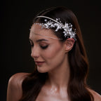 White Floral Bridal Hair Band by Bridal Port